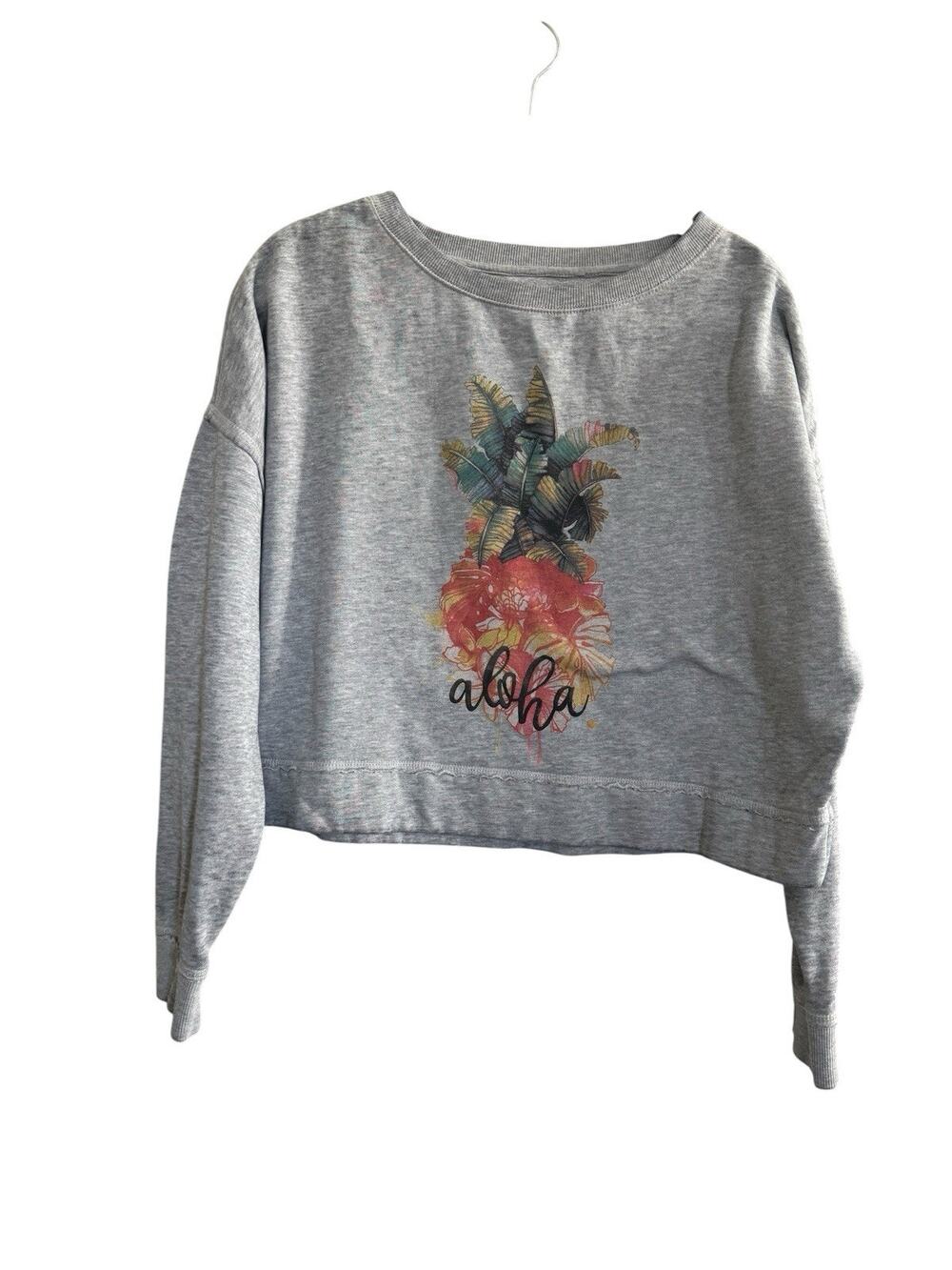 Rip Curl X Lauren Roth RARE Sweatshirt Aloha Crop Drop Shoulder OVERSIZE #7154